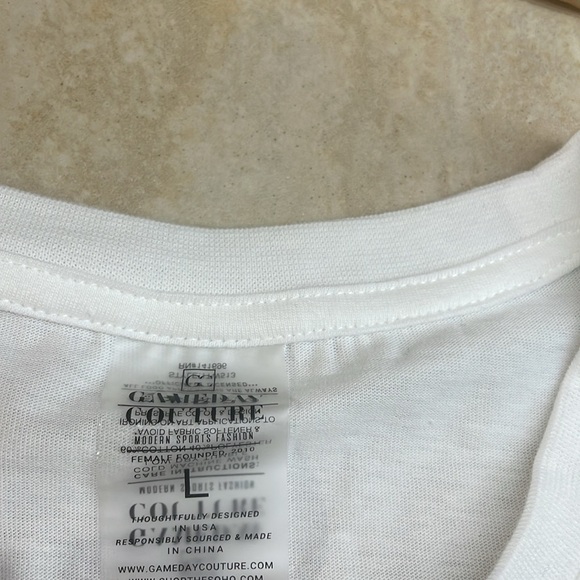 Gameday Couture Virginia Cavaliers Tee Shirt End Zone Short Sleeve  White Size L - Picture 5 of 9